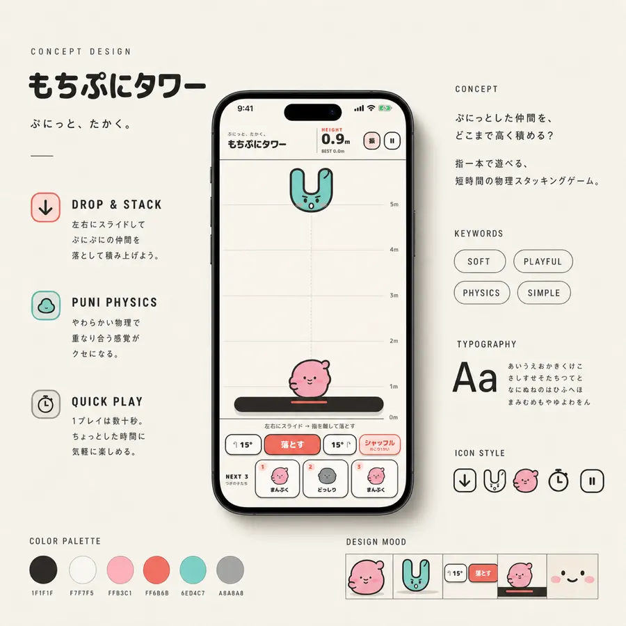 もちぷにタワー のコンセプトボード