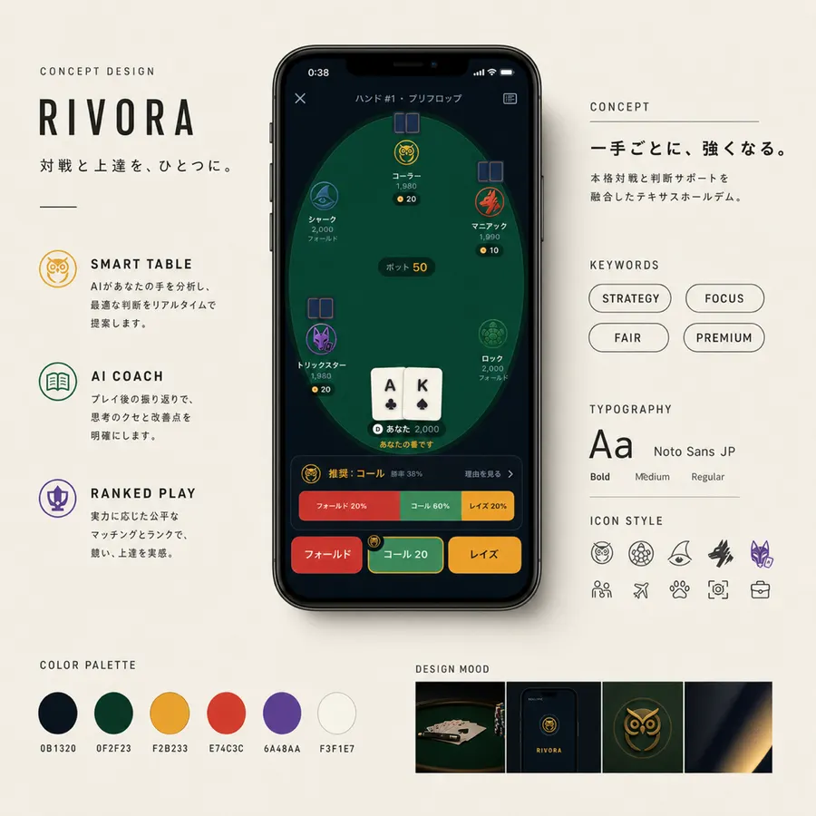 RIVORA のコンセプトボード